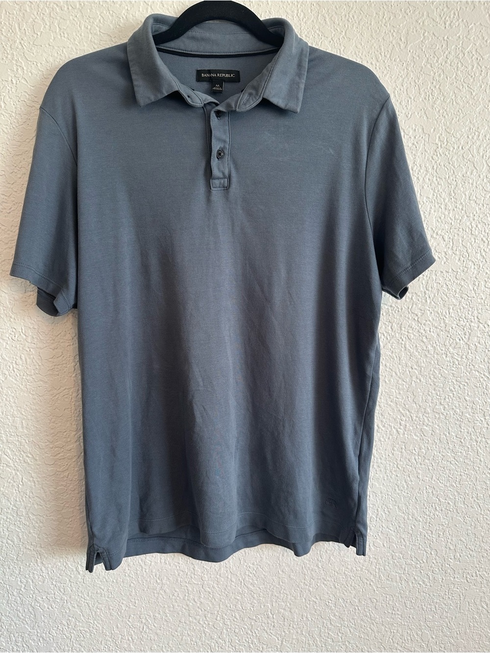 Banana Republic Polo Shirt Mens M Blue‎ Standard Fit Short Sleeve